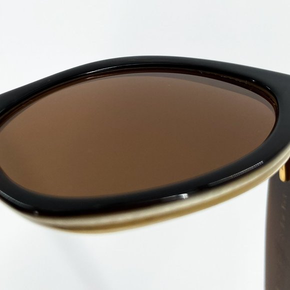 MORGENTHAL FREDERICS Stephanie REAL Buffalo Horn Cat Eye Sunglasses Brown Frames - Picture 10 of 15